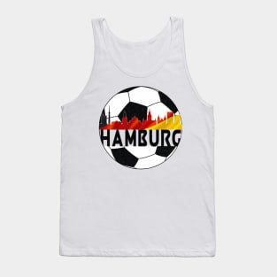 Hamburg Germany Euro 2024 football—Black text Tank Top